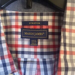 Madison James Men's Checkered Shirt - Blue, Red, White